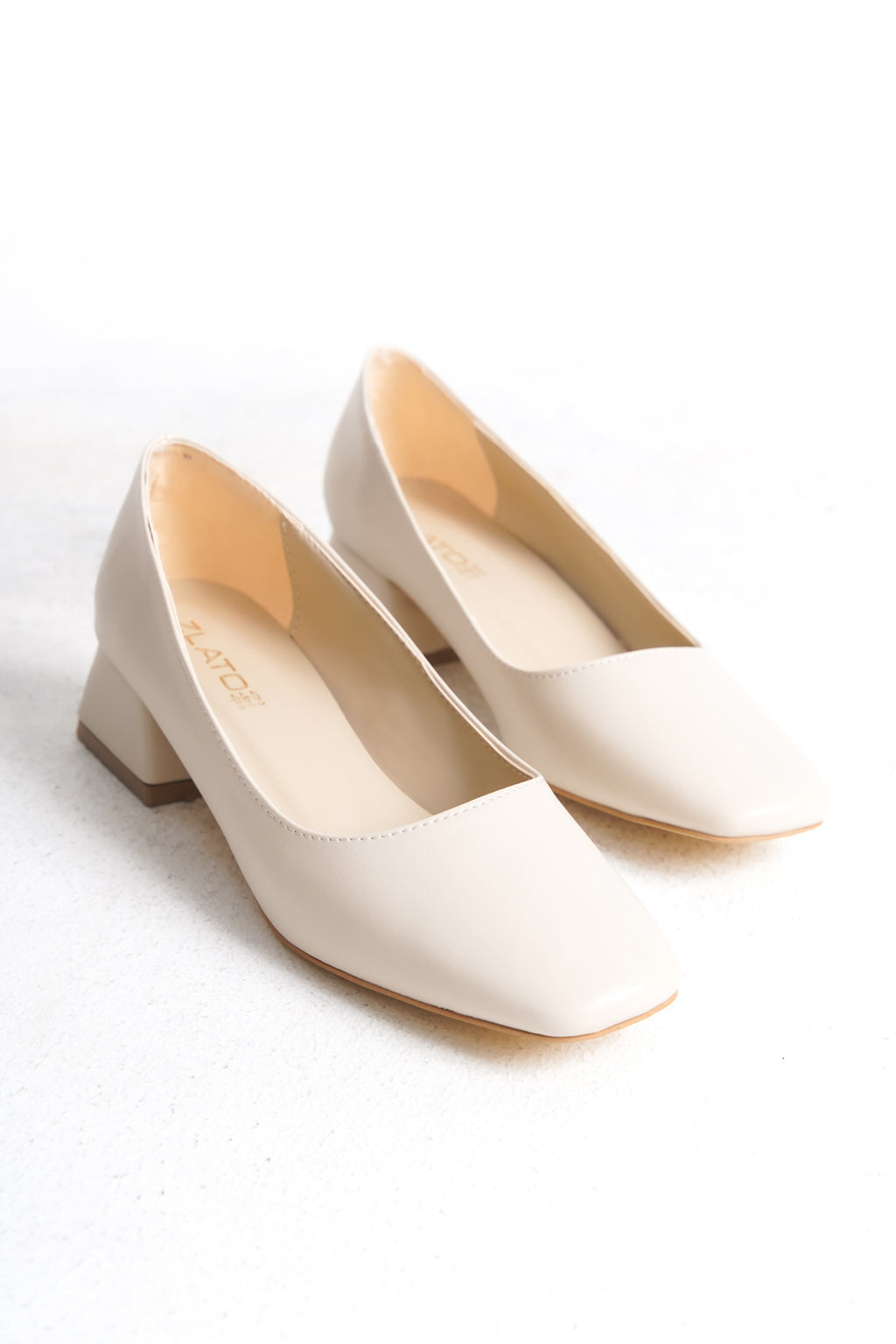 Klasik Rahat Dekolte Ortopedik Ayakkabı - Bej