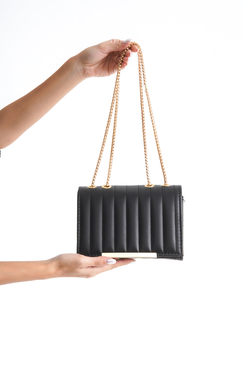 Gold Detaylı Kapitone Omuz Çantası