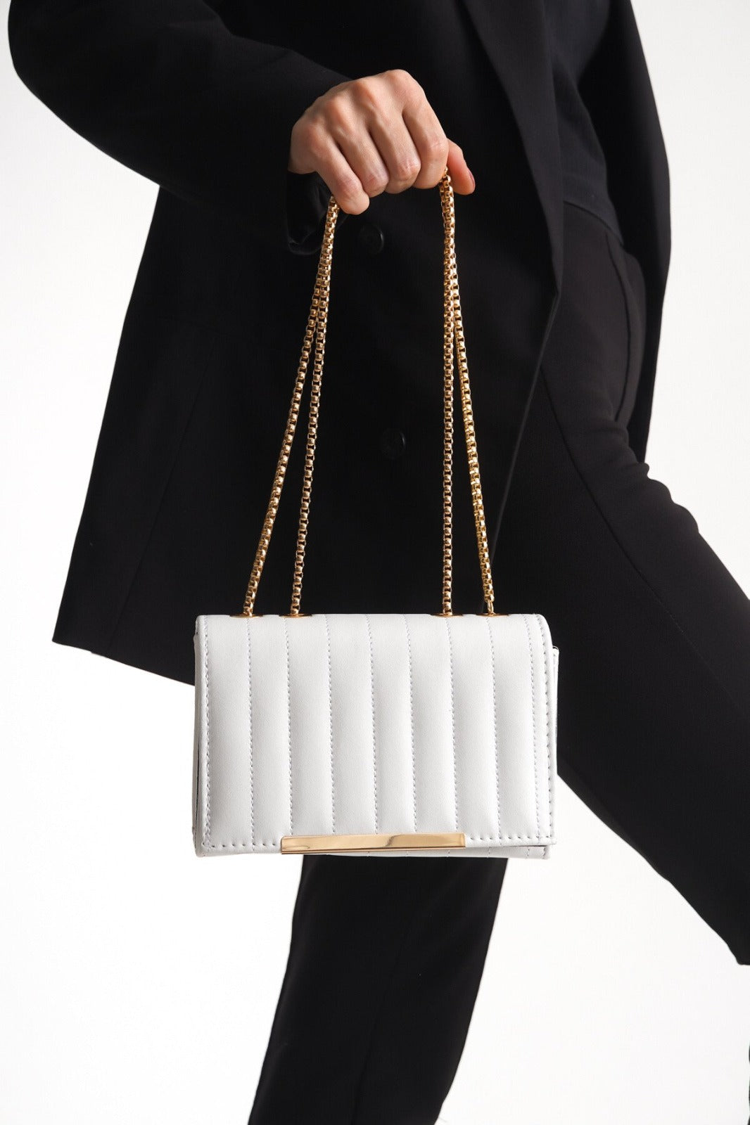 Gold Detaylı Kapitone Omuz Çantası