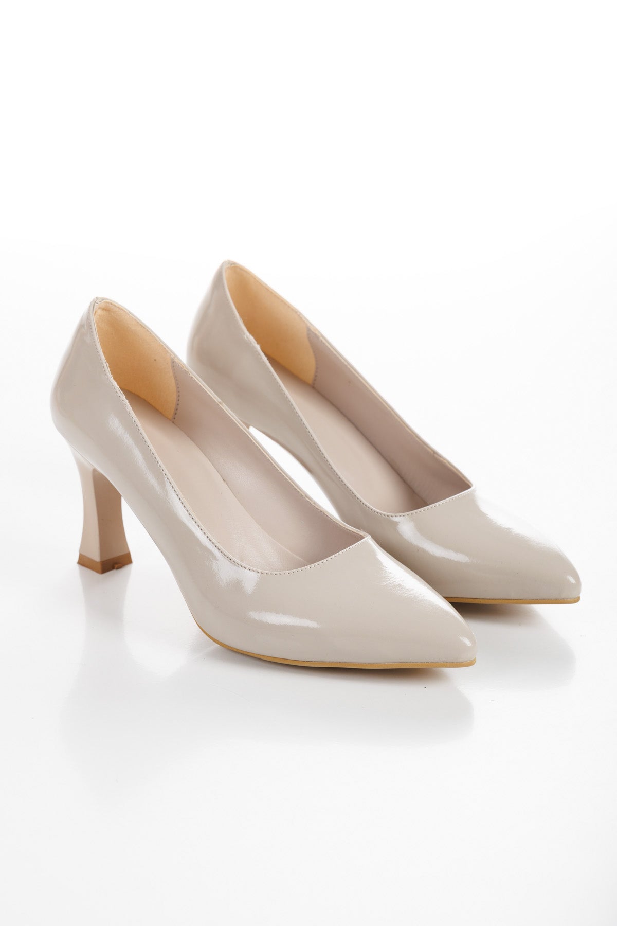 Zlato Rugan Bej Topuklu Ayakkabı İş Günlük ve Özel Gün