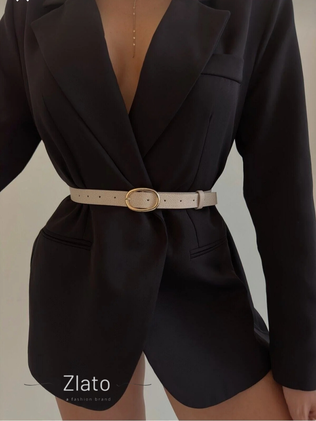 Zlato Kadın Oval Gold Kadın Pantolon Ceket Elbise Gömlek Kemeri