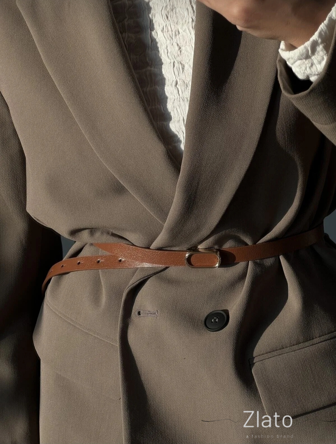 Zlato Kadın Oval Gold Kadın Pantolon Ceket Elbise Gömlek Kemeri