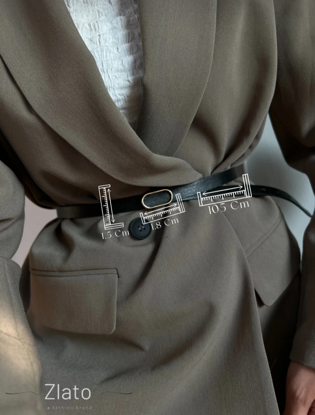 Zlato Kadın Oval Gold Kadın Pantolon Ceket Elbise Gömlek Kemeri