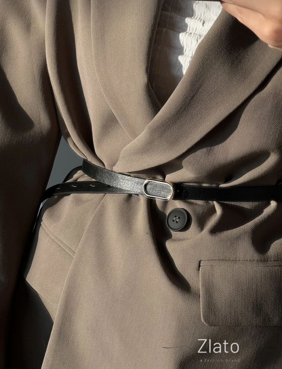 Zlato Kadın Oval Gold Kadın Pantolon Ceket Elbise Gömlek Kemeri